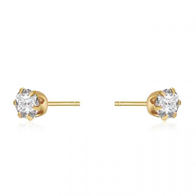 Pendientes Circonita - Circle 5mm 2