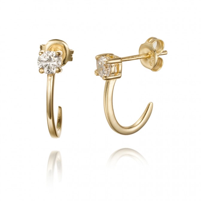 Pendientes Circonita - Circonita 4mm