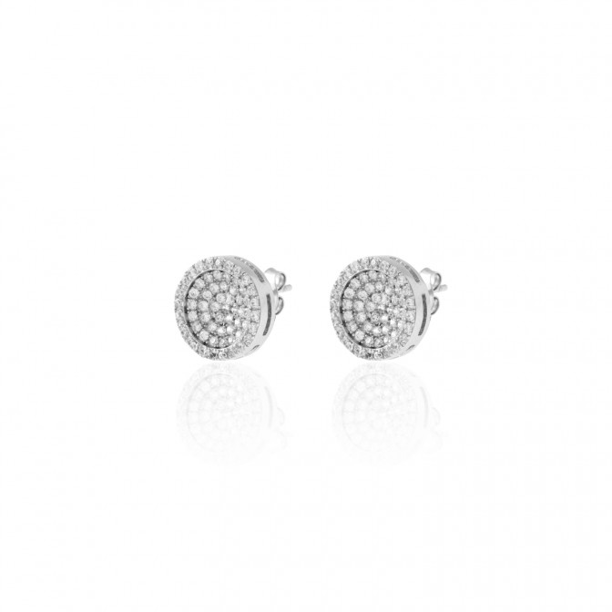 Pendientes Circonita - Circulo 13mm