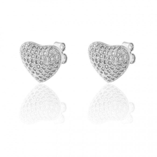 Pendientes Circonita - Corazon 9*12