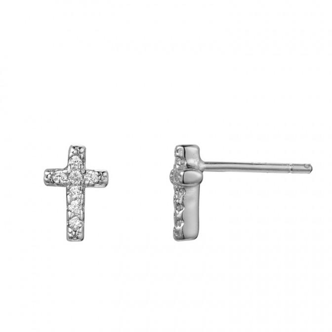 Pendientes Circonita - Cruz 2
