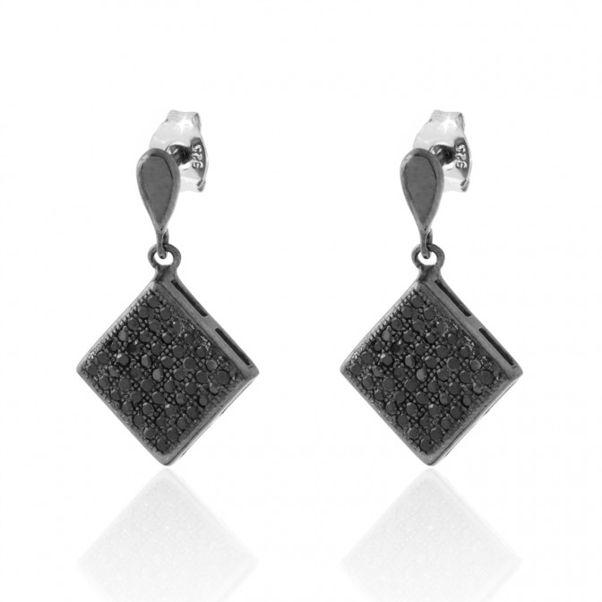 Pendientes Circonita - Cuadrado 13mm 2