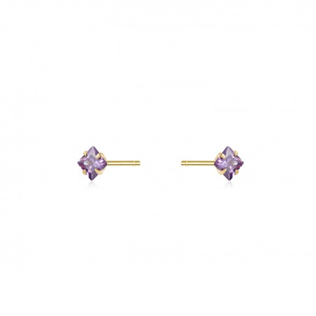 Pendientes Circonita - Cuadrado 3mm Pendientes Circonita - Cuadrado 3mm