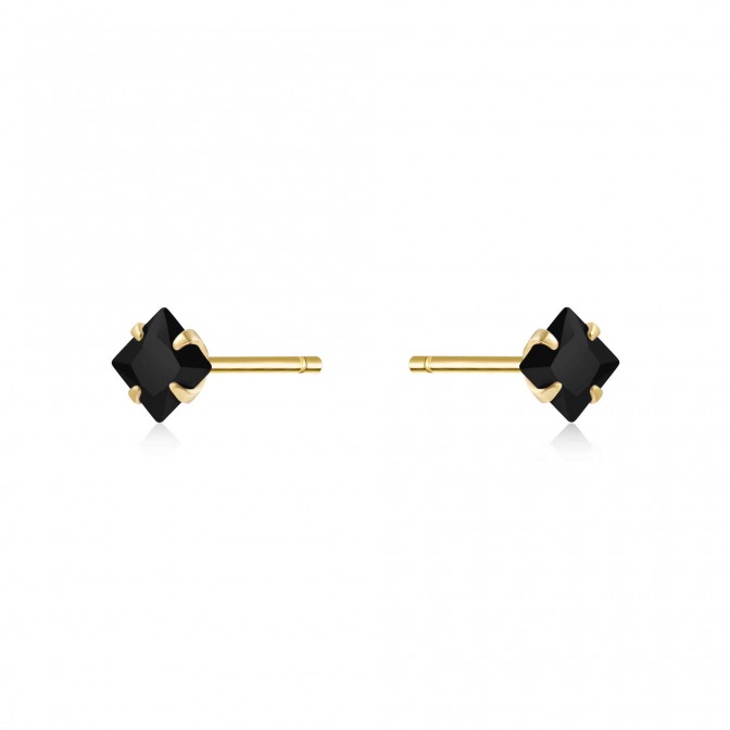 Pendientes Circonita - Cuadrado 4mm