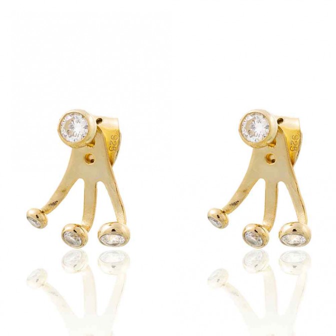 Pendientes Circonita - Eae Jacket 4mm