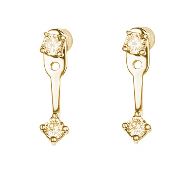 Pendientes Circonita - Ear Jacket 3mm