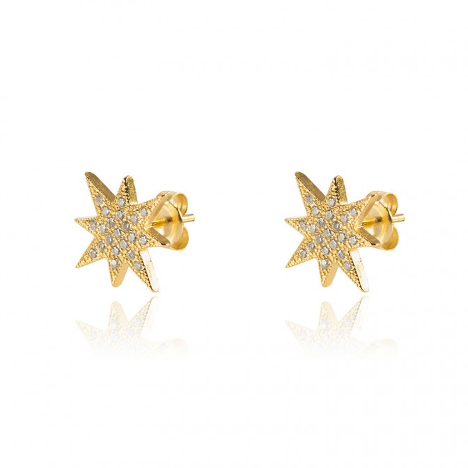 Pendientes Circonita - Estrella