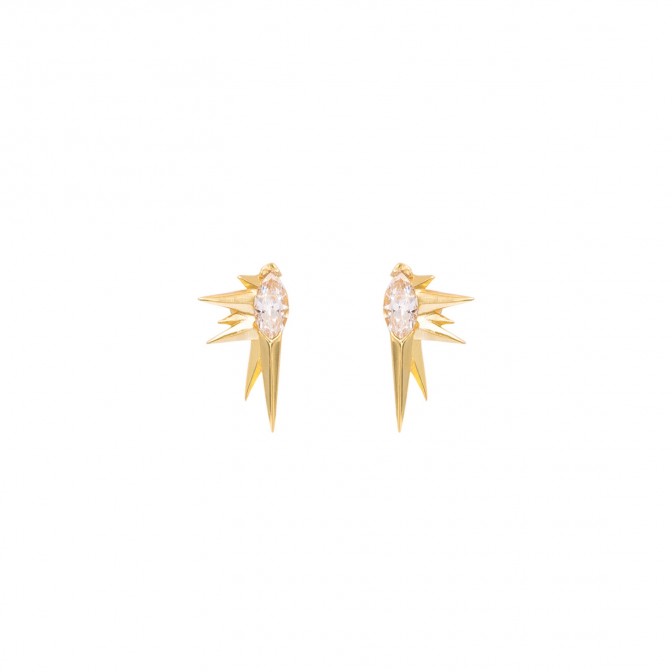 Pendientes Circonita - Estrella 15mm