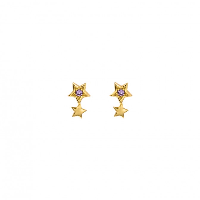 Pendientes Circonita - Estrella 3*5mm