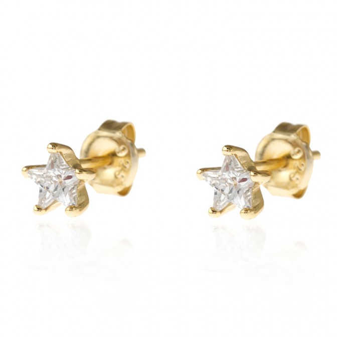 Pendientes Circonita - Estrella 5mm