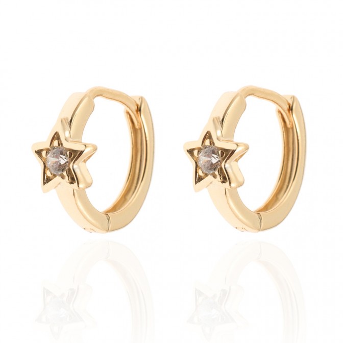 Pendientes Circonita - Estrella Aro 13