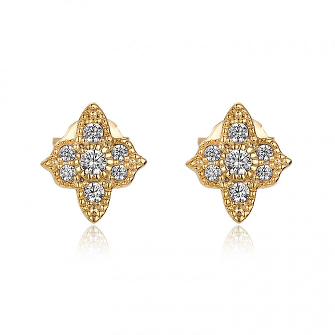 Pendientes Circonita - Flor