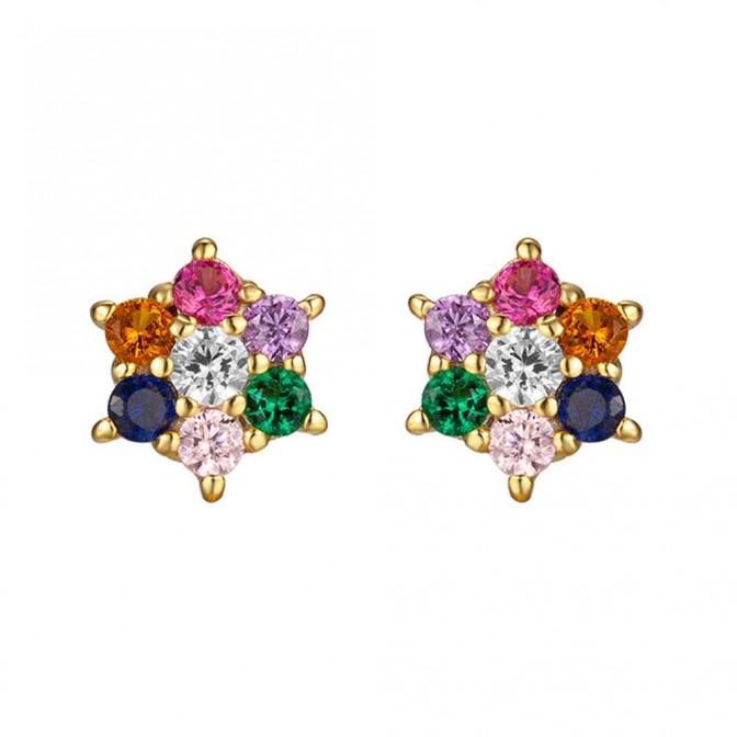 Pendientes Circonita - Flor