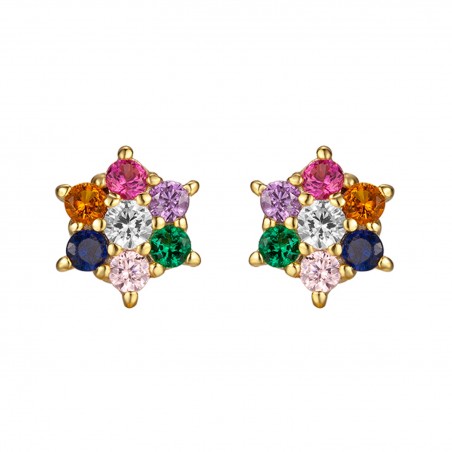 Pendientes Circonita - Flor