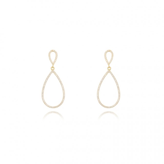 Pendientes Circonita - Lagrima 32mm