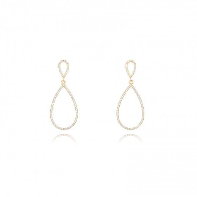 Pendientes Circonita - Lagrima 32mm 2