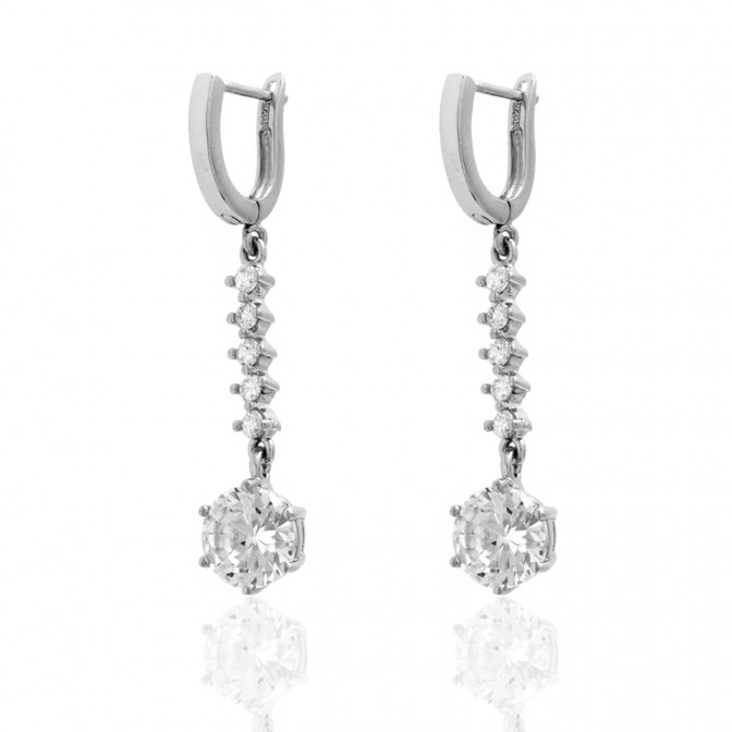 Pendientes Circonita - Largo 25mm