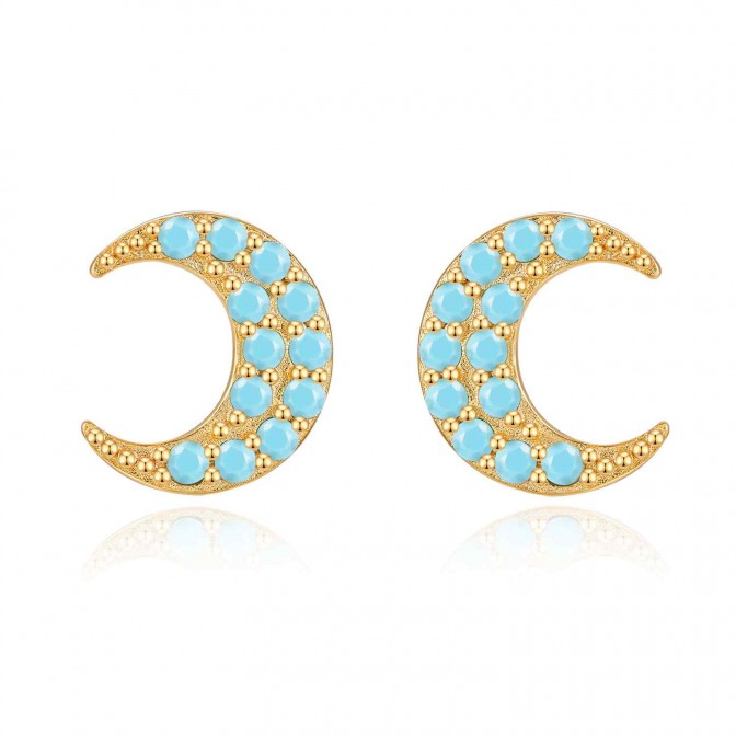 Pendientes Circonita - Luna