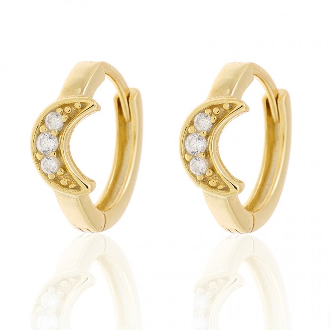 Pendientes Circonita - luna 2