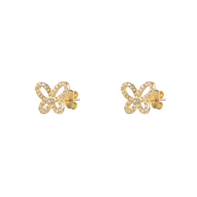 Pendientes Circonita - Mariposa 9*14mm