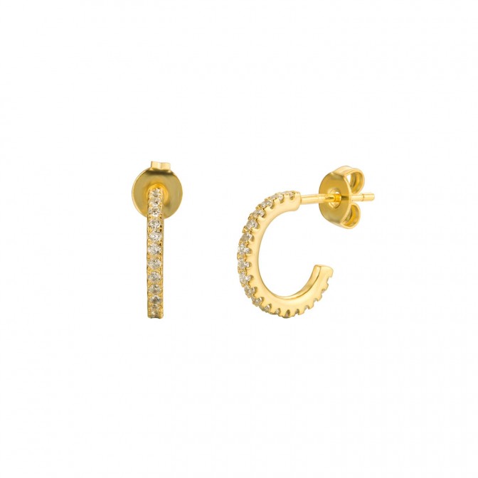 Pendientes Circonita - Semi Aro 11MM