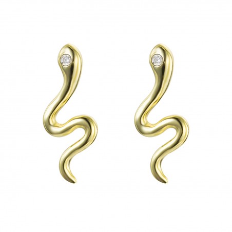 Pendientes Circonita - Serpiente 14mm