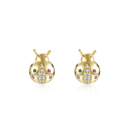 Pendientes Circonita Multi DO - Mariquita Pendientes Circonita Multi DO - Mariquita