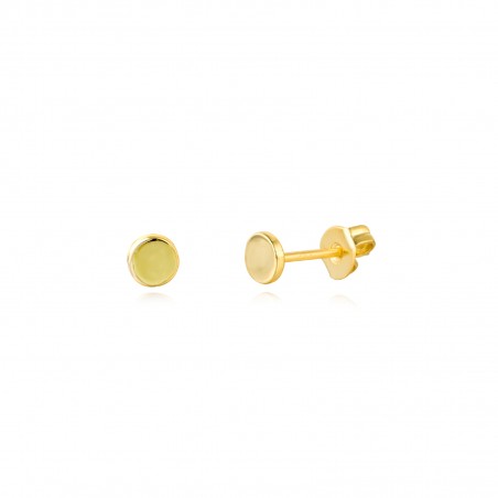 Pendientes Circulo - 2mm 3mm and 4 mm - Bañado Oro y Plata Rodiada