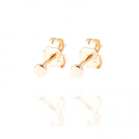Pendientes Circulo - 2mm 3mm and 4 mm - Bañado Oro y Plata Rodiada Pendientes Circulo - 2mm 3mm and 4 mm - Bañado Oro y Plata Rodiada