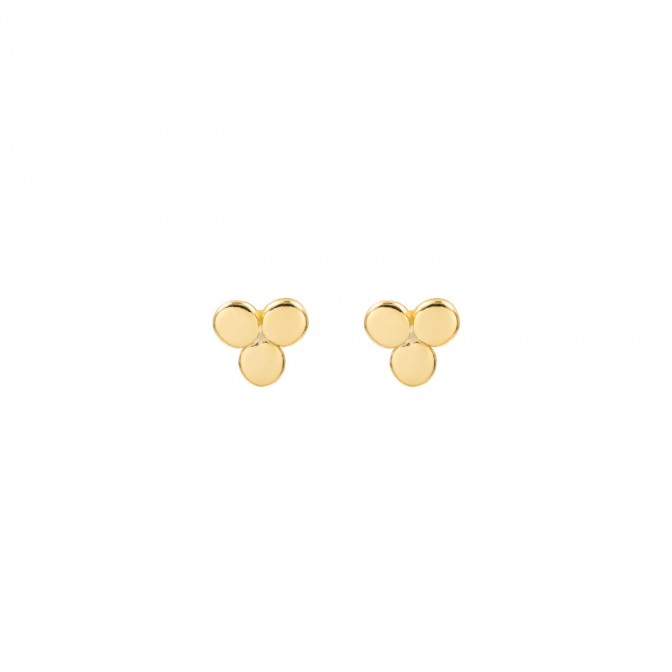 Pendientes Dormilonas 3 Chapas 6 mm