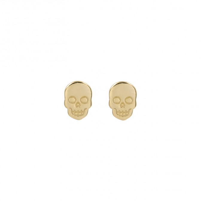 Pendientes Dormilonas Calavera 8 mm