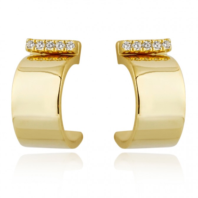 Pendientes Ear Jacket - Circonita Blanca