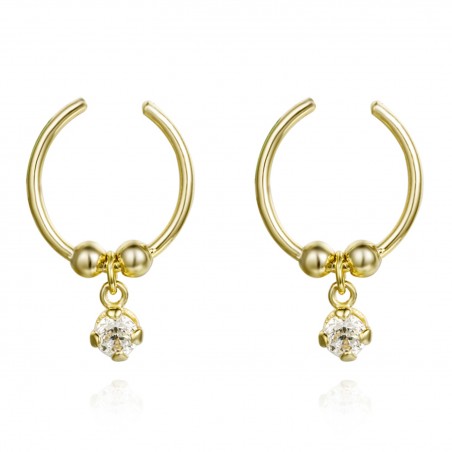 Pendientes Earcuff - Circonita Blanca