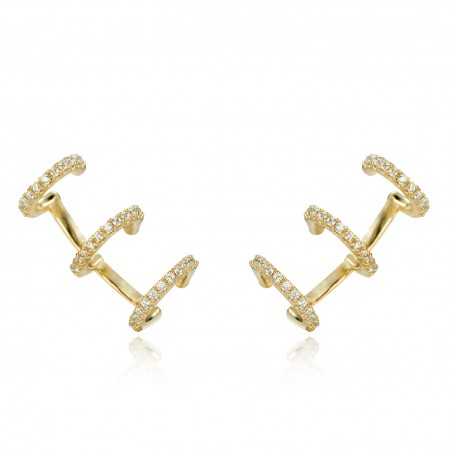 Pendientes Earcuff - Circonita Blanca