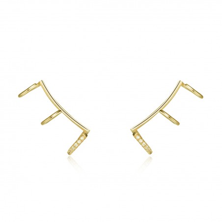 Pendientes Earcuff - Circonita Blanca