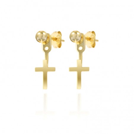 Pendientes Earjacket Cruz - 20 mm