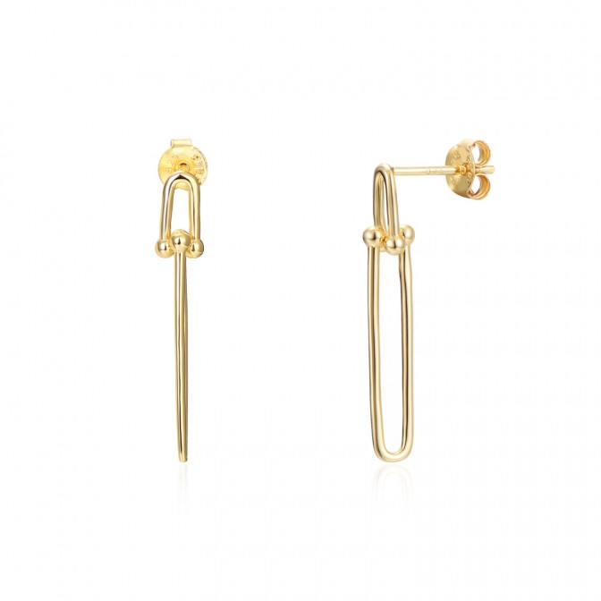 Pendientes Eslabón - 30 mm - Bañado Oro