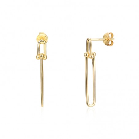Pendientes Eslabón - 30 mm - Bañado Oro