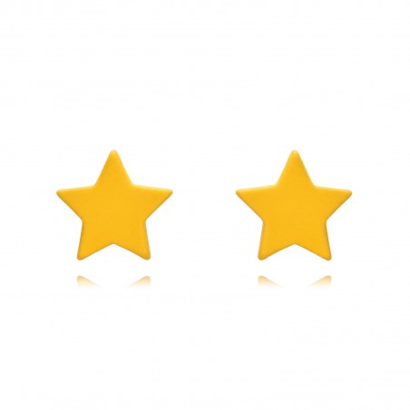 Pendientes Estrella - Enamel - 5,5 mm - Bañada Oro Pendientes Estrella - Enamel - 5,5 mm - Bañada Oro