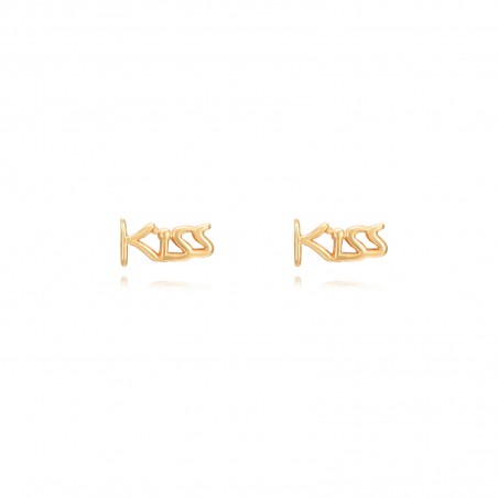 Pendientes KISS - 6 mm - Bañado Oro y Plata Rodiada