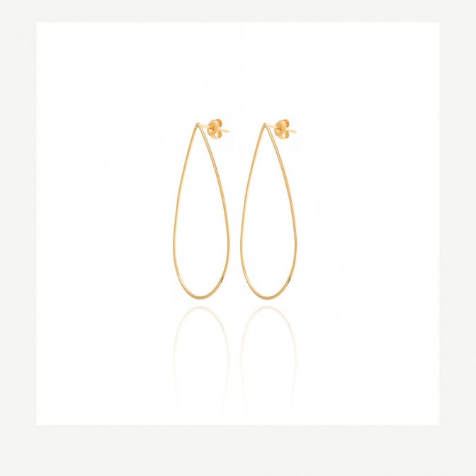 Pendientes Lagrima - 22, 30 y 50 mm - Bañado Oro and Plata Rodiada