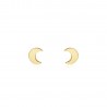 Pendientes Luna - 7*5 mm - Bañado Oro y Plata Rodiada