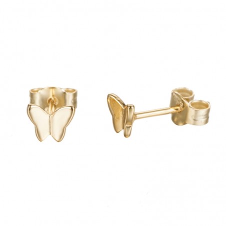 Pendientes Mariposa - 5*3mm - Bañado Oro y Plata Rodiada