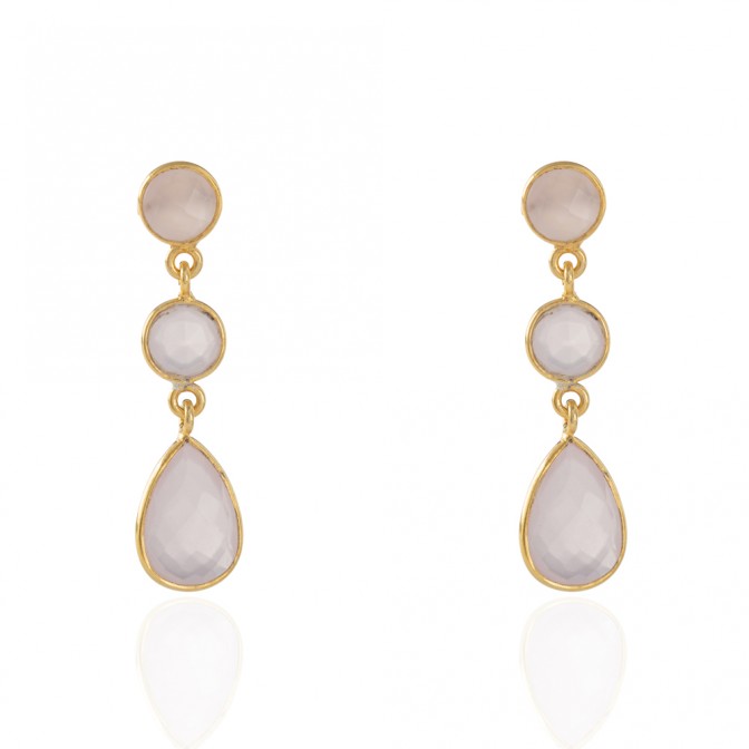 Pendientes Mineral - 37 mm - Bañado Oro 2