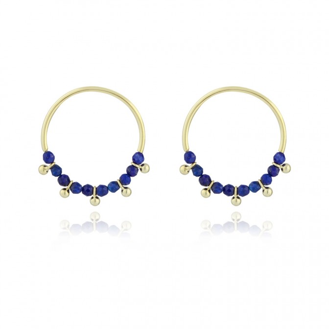 Pendientes Mineral - 20mm - Plata Chapado Oro y Plata Rodiada 2