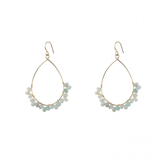 Pendientes Mineral - Lagrima - 35mm