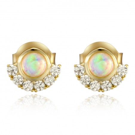 Pendientes Mineral - Opal - 10 mm