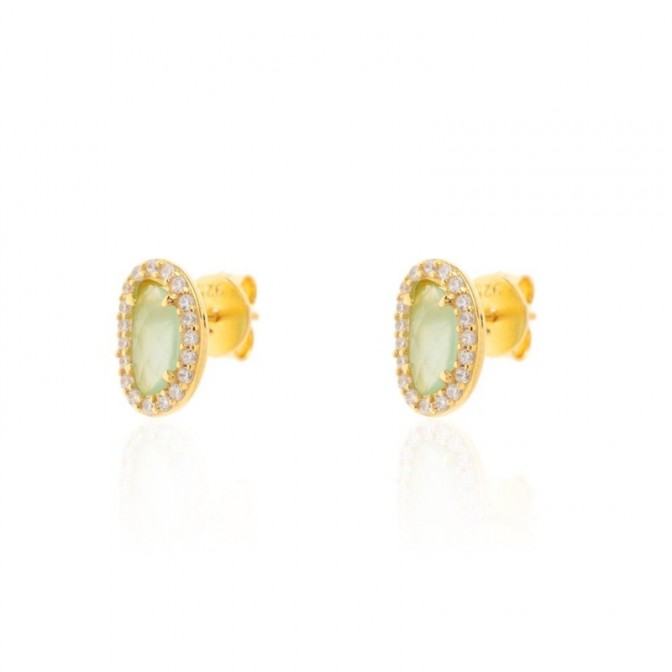 Pendientes Mineral - Oval 8mm