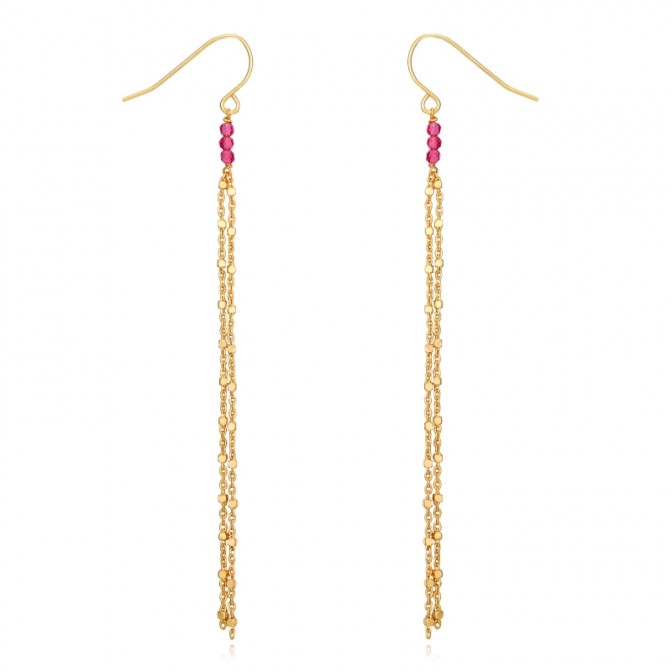 Pendientes Mineral Cadena 70 mm 2