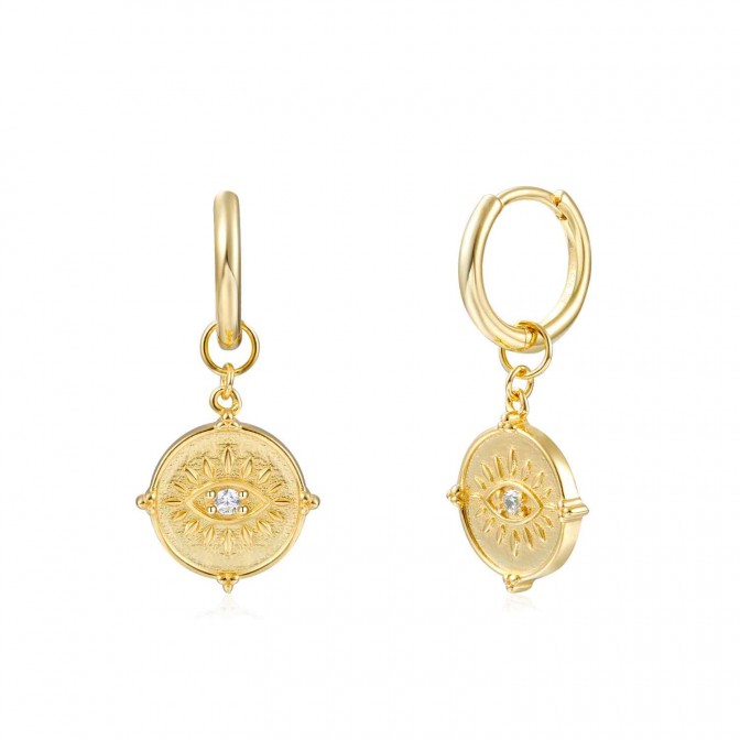 Pendientes Ojo - Aro 11mm - Circonita